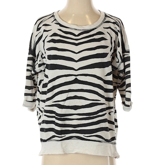 Matty M Tops - Matty M zebra print sweatshirt top